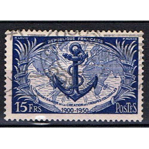 France / 1951 / Troupes coloniales / YT n° 889, oblitéré