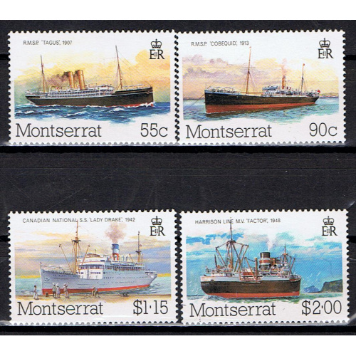 Montserrat / 1984 / Bateaux / YT n° 550 à 553, série complète **