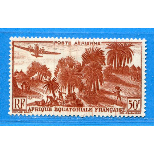 Réf D*-0147 -- AEF  PA n° 50 ⭐ Neuf Dos Visible MH ⭐ Afrique Equatoriale Française Poste Aérienne