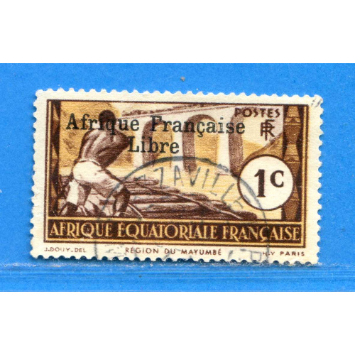 Réf D*-0147 -- AEF n° 156 Ø Used Ø Oblitéré Afrique Equatoriale Française