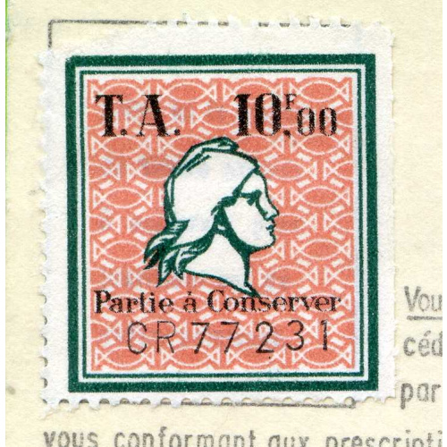 Réf 0169-D* -- FISCAUX Timbre Amendes 10.00 Frs Ø n° 2A Sur Contravention Oblitéré Dos Visible Used Ø