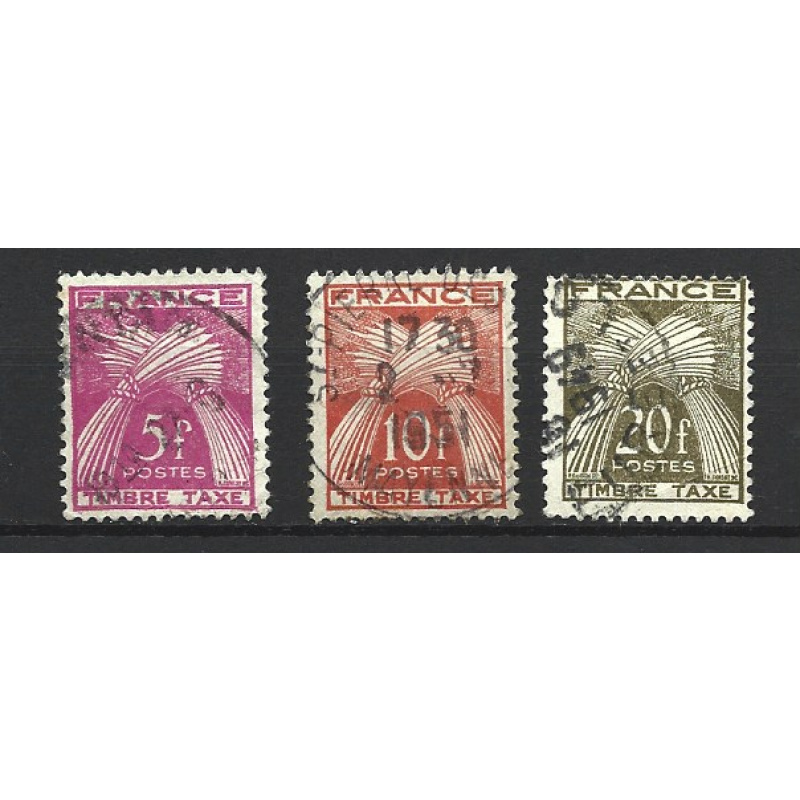 France - Timbres - taxe Type gerbes - Y & T : 85, 86, 87