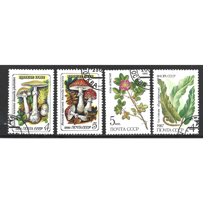 URSS 1986 - Fleurs et champignons