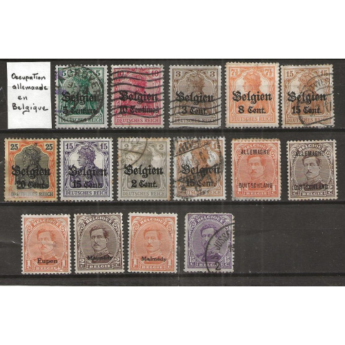 Timbre allemagne occupation allemande en belgique