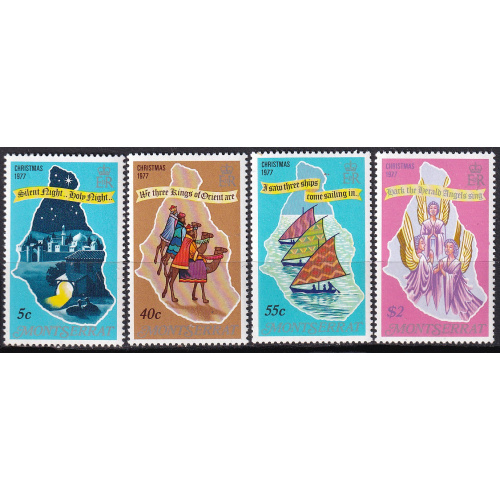 montserrat - n° 378 a 381  neufs** - 1977