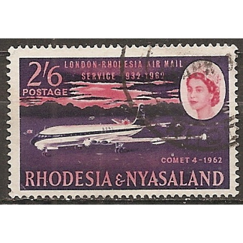 rhodesie-nyassaland - n° 43  obliteré - 1962