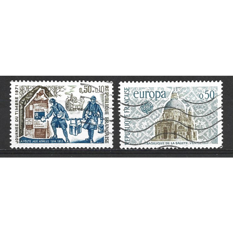 France 1971 - Y & T 1671 et 1676  - Poste aux armées, Venise