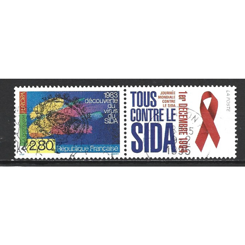 France 1994 - y & t : 2878 - Europa : contre le sida