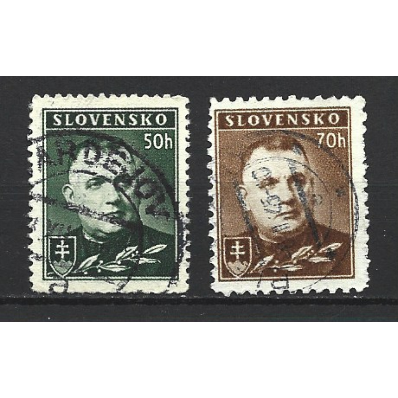 Slovaquie 1942 - Y & T : 44 et 45A - Portrait de J. Tiso