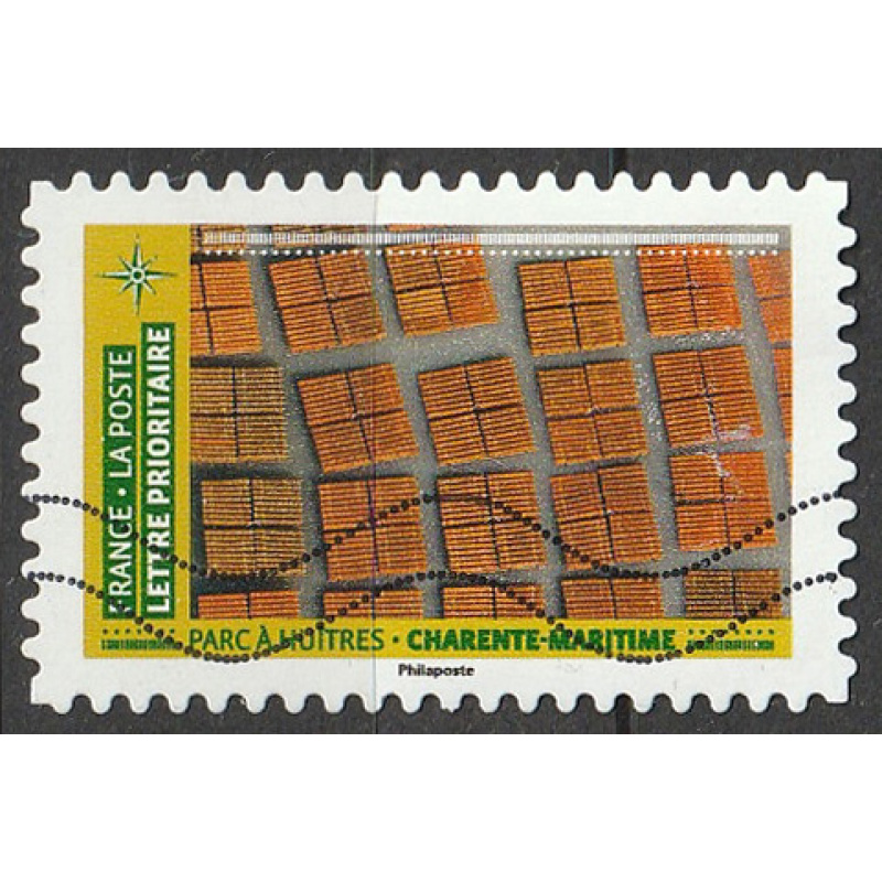 Timbre AA oblitéré n° 1949(Yvert) France 2021 - Parcs à huîtres, Charente-Maritime