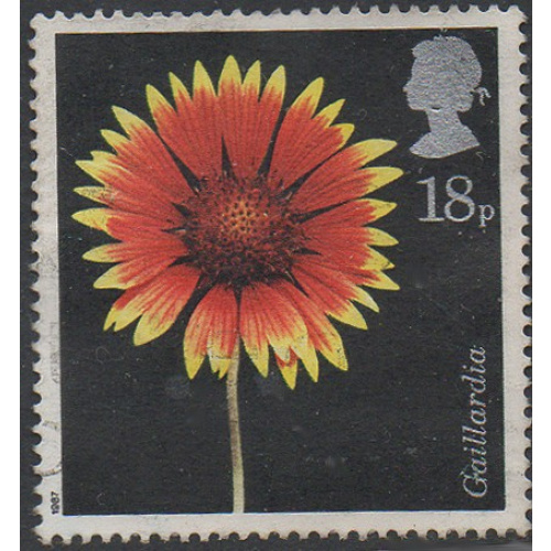 Grande Bretagne N° 1256 fleur 1987 flower