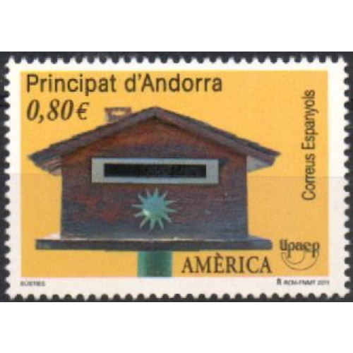 Andorre SP 2011 - 100 ans de l'UPAEP (Amérique), boîte à lettres, neuf - YT 375 **