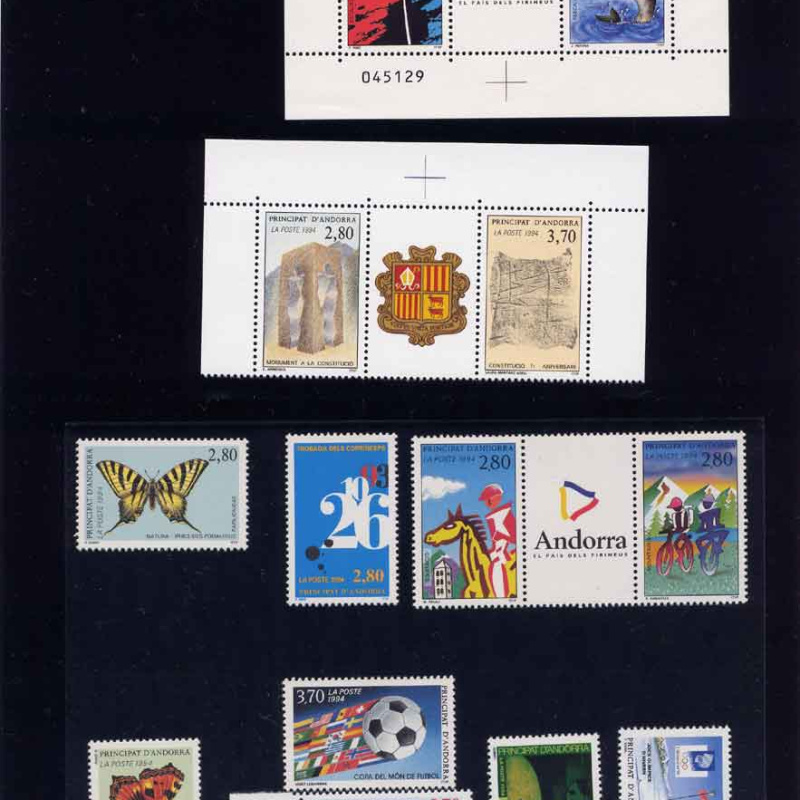 Année complète neuve ** n° 441/453(Yvert) Andorre 1994