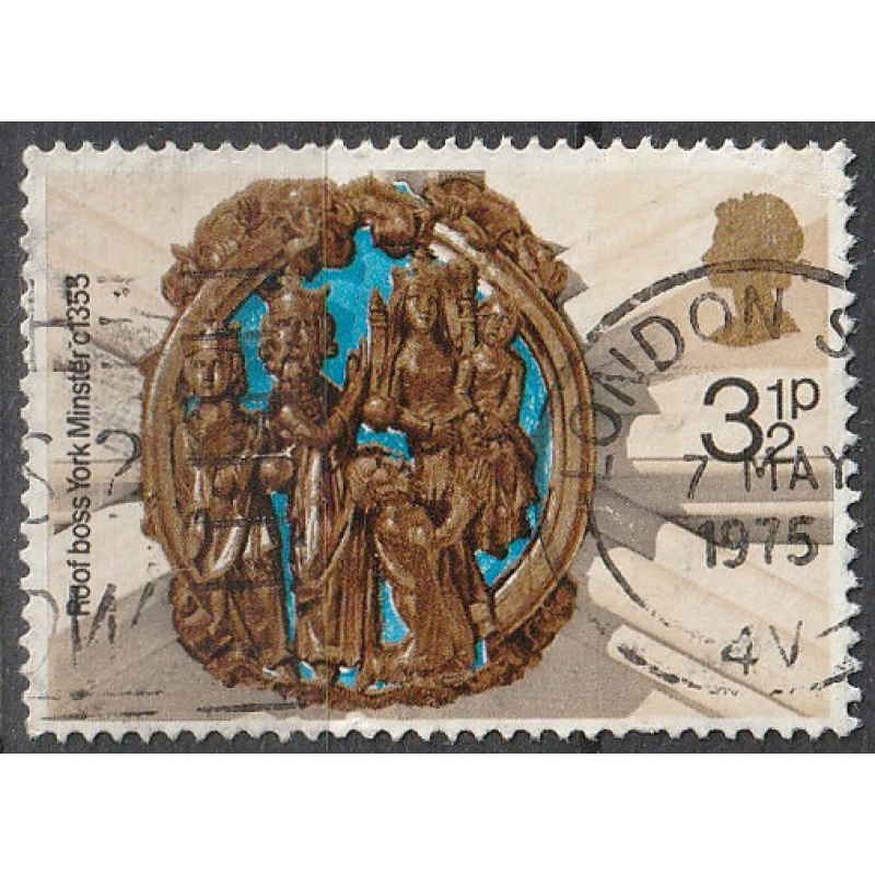 Timbre oblitéré n° 742 (Yvert) Grande-Bretagne 1974 - Noël, adoration des mages