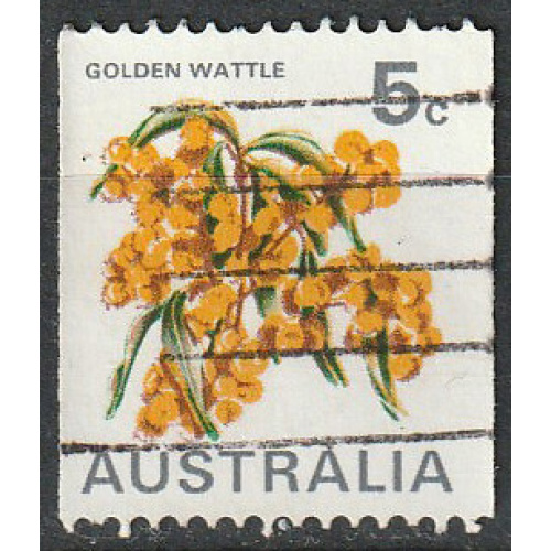 Timbre oblitéré n° 414 (Yvert) Australie 1970 - Fleurs, acacia doré