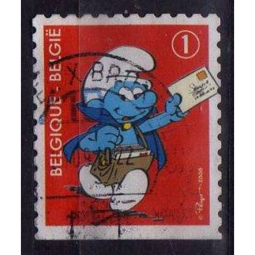 Belgique 2008 - Schtroumpf facteur, adhésif (ND en bas) - YT 3802