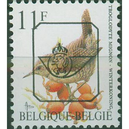 Belgique 1986 - Oiseau (de Buzin) : troglodyte mignon, surcharge de préoblitération - YT Préo 514