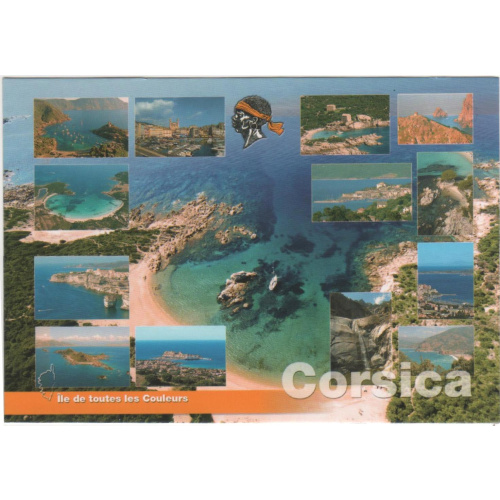 Corse (20) - CPM, multivue de l'île de toutes les couleurs