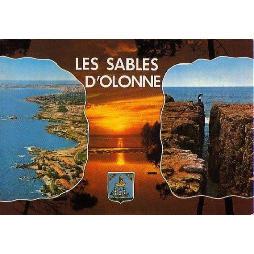 Vendée (85) - Les Sables d'Olonne, CPM, 2 vues & blason, écrite
