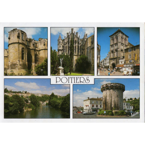 Vienne (86) - Poitiers, CPM, 5 vues, écrite