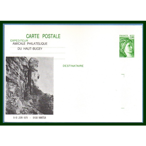 France Entier CP Sabine Repiqué Nantua 1979 neuf