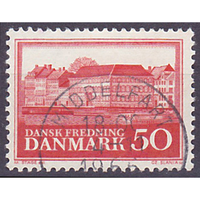 Timbre oblitéré n° 449(Yvert) Danemark 1966 - Mont de Piété