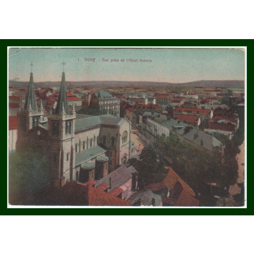 France CPA VICHY (03) Vue prise de l' Hôtel Astoria voy. Flamme continue 1929 / N° 236