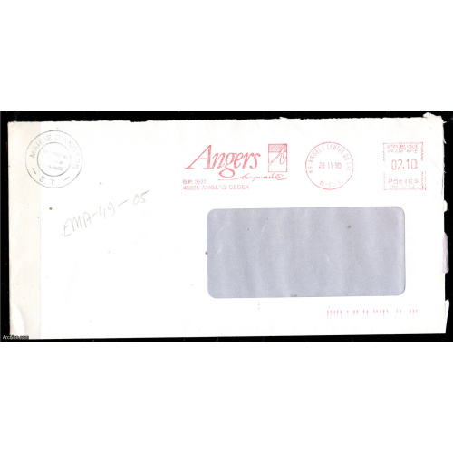 Dept 49 (Maine et Loire) ANGERS CENTRE DE TRI 1990 > EMA 2,10 Mairie