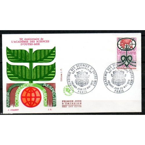 FDC Dept 75 PARIS Académie des sciences d'outre-mer 1973
