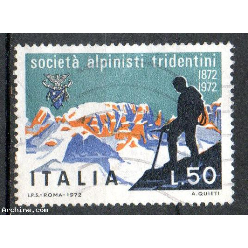 Italie Yvert N°1105 Oblitéré 1972 Société alpinisme