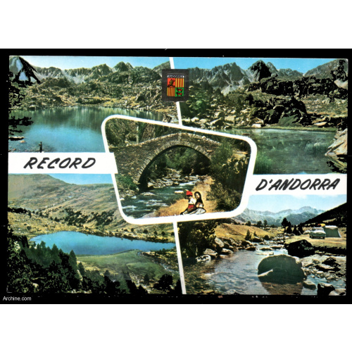 CP Andorre > France CPM couleur multi-vues Vallées d'Andorre 1969