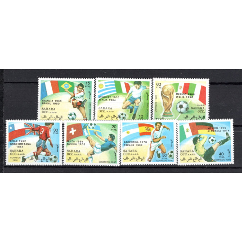 FOOT BALL  ITALIE  SAHARA OCC  1990 série neuve m n h   très bel ensemble de timbres   le scan affranchissement 1.39€ lot 01 03  10