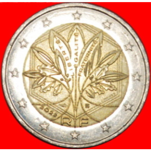 France 2022 - Pièce de 2€ commémorative "arbre de vie avec devise", circulée