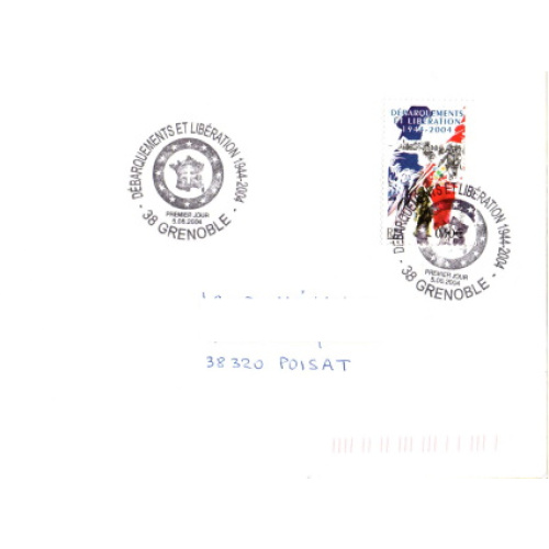 France 2004 - Débarquement & Libération en 1944, oblitération 1er Jour - YT 3675 °