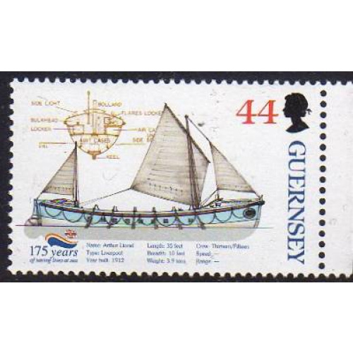 Guernesey 1999 - 175 ans de RNLI (SNSM britanique), "Arthur Lionel, 1912", neuf - YT 814 **