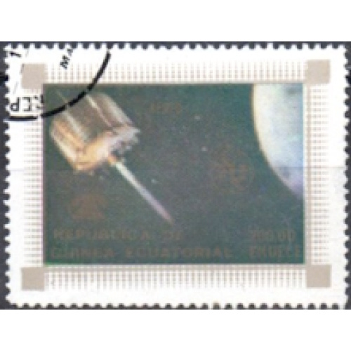 Guinée Équatoriale 1976 - Centenaire de l' U.I.T, satellite de télécommunications - YT PA 65 °