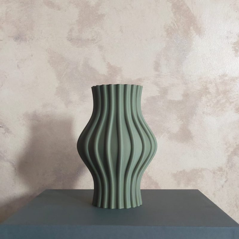 Vase cache pot décoratif pour fleurs séchées ou papiers