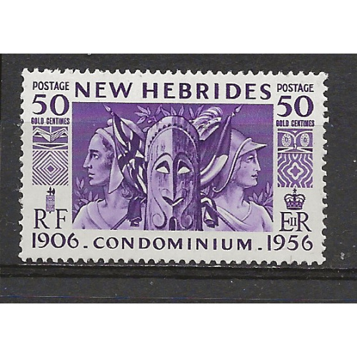 NOUVELLES-HEBRIDES COLONIES FRANCAISE ANNEE 1956  Y.T N°174 NEUF** cote 5€