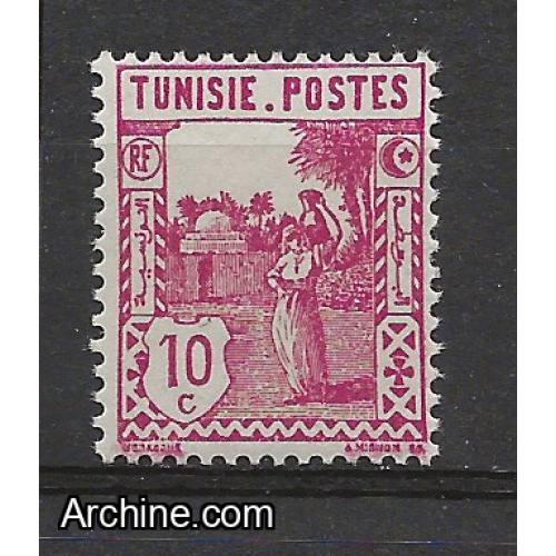 COLONIES FRANCAISE TUNISIE  ANNEE 1926-28 Y.T N°124 NEUF**  cote 0.75€