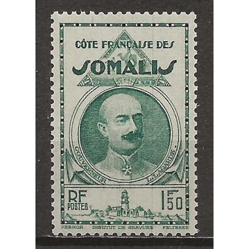 COTE DES SOMALIS COLONIES FRANCAISE ANNEE 1939  Y.T N°163 NEUF gomme coloniale