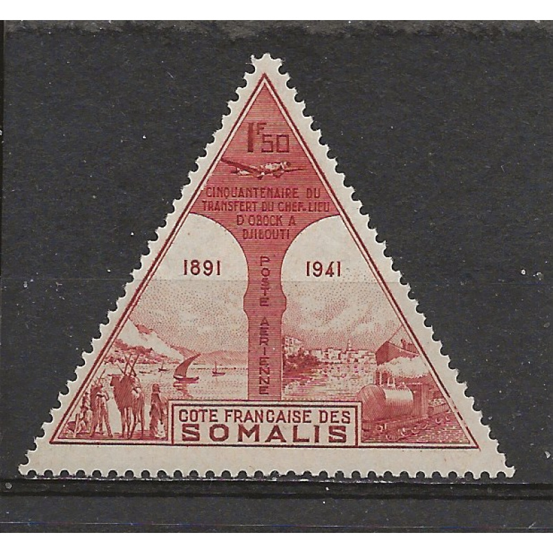 COTE DES SOMALIS  POSTE AERIENNE Y.T N°11 NEUF* cote 1€