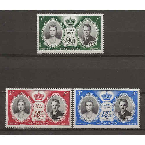 MONACO ANNEE 1956 Y.T N°473à475 NEUF**