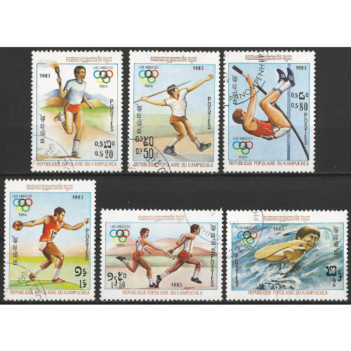 Kampuchéa 1983 - Mi 454 à 459 - YT 362 à 367 - J.O. de Los Angelès