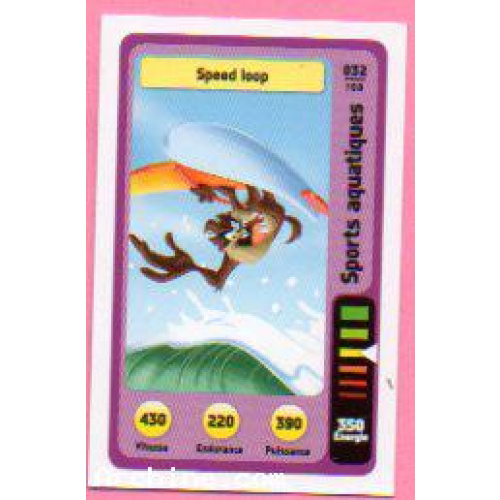 Carte Looney Tunes Auchan 2014 / N°032 Sports aquatiques Speed loop