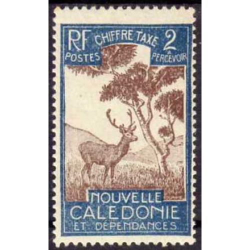 Nouvelle-Calédonie 1928 - Timbre taxe: cerf et niaouli, neuf charnière - YT TT 26 *