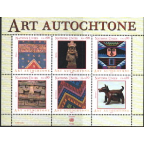O.N.U.-Genève 2003 - Art autochtone, feuillet neuf - YT 471 à 476 **