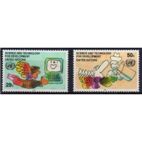 ONU-New York 1992 - Science et technique pour le développement, 2 Val., neuf - YT 615 & 616 **