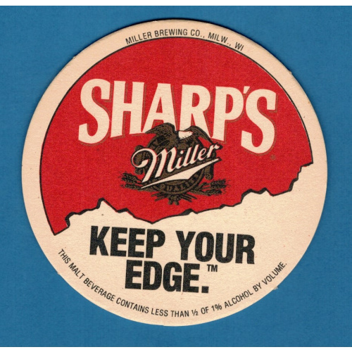 Sous-bock Bierdeckel Coaster Posavasos Miller Etats-Unis USA Recto/verso