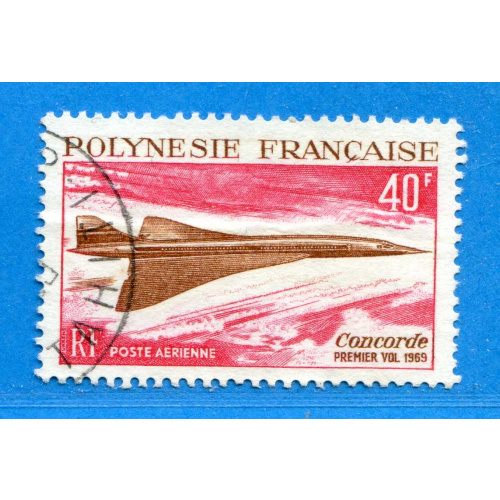 Réf AR Stock -- POLYNESIE - PA n° 27 Ø  Oblitéré Dos Visible - Used Ø - Avion Concorde
