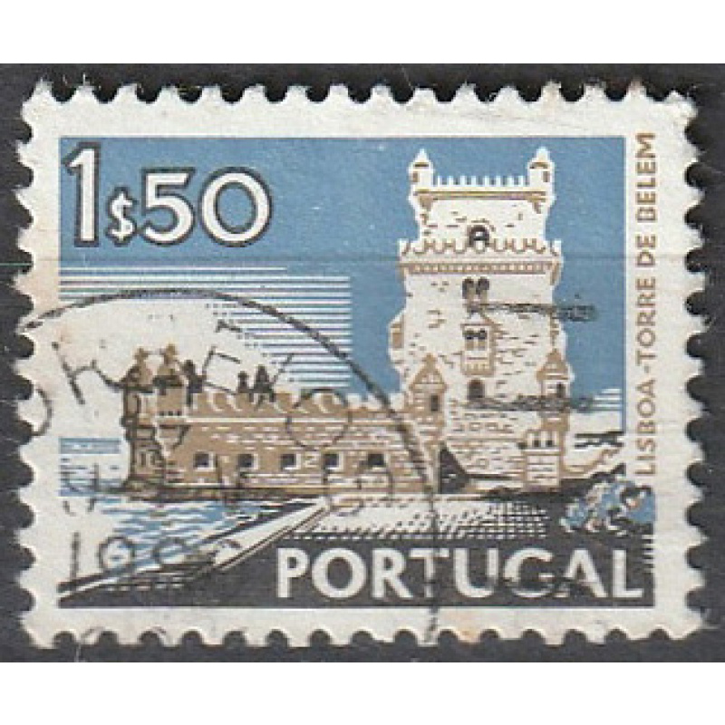 Timbre oblitéré n° 1138(Yvert) Portugal 1974 - Lisbonne, tour Belem